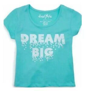 Freestyle Revolution Girls' Dream Big short Sleeve Top TURQUOISE SIZE 3T SEALED